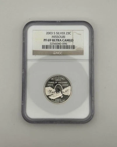 2003-S Missouri State Quarter 90% Silver Proof 25c NGC PF 69 Ultra Cameo
