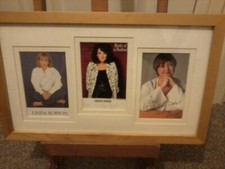 PAULINE QUIRKE ,TO JOHN,BIRDS OF A FEATHER SIGNED FRAMED PHOTO TRIPTYCH,44X27CMS