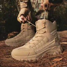 Zapatos Botas Militares Para Trabajar de Hombre Casuales Altas Cazar Senderismo