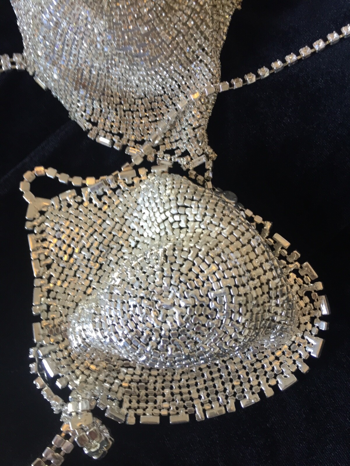 Diamond Crystal Bra/Bikini Top Cup B,C,D Designer, Rare Design.  image 5