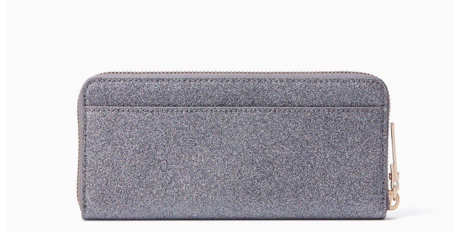 Kate Spade Burgess Court Lindsey Continental Ash Glitter Wallet