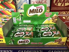 MILO CHOCOLATE Box of 24 Real Bars Old Shop Discontinued Item Packaging Retro