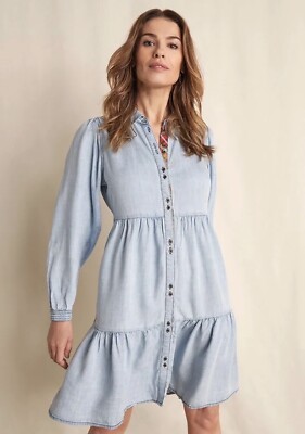 Matilda Jane Heart to Heart Walk the Line Womens Chambray Tiered Dress M Medium | eBay Matilda Jane Heart to Heart Walk the Line Womens Chambray Tiered Dress M Medium | eBay