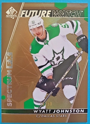 2022-23 Wyatt Johnston SP Authentic Future Watch GOLD Spectrum FX Rookie RC /50