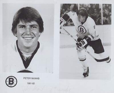  1981 Peter McNab Boston Bruins Action and Portrait Rare - Original Press Photo