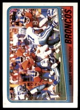 1988 Topps Broncos Team Leaders - Sammy Winder .  Denver Broncos #22