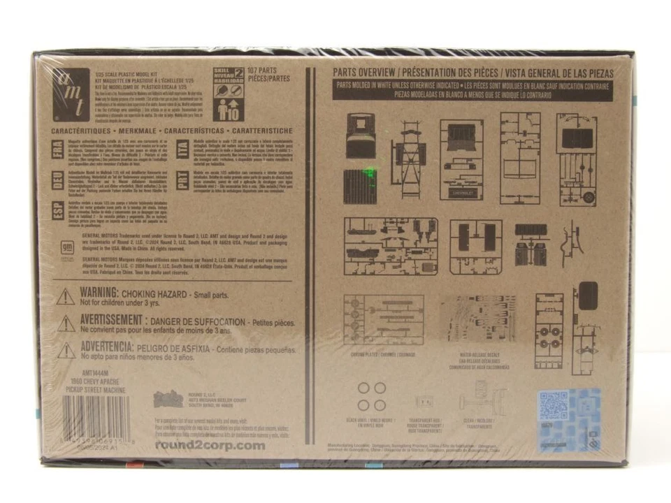 Chevrolet Apache Pick Up 1960 Modellino Auto Kit Costruzione Plastica 1:25 AMT - Immagine 2 di 4