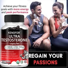 Ultra Testosteron 120 Capsules 12100 mg Helps increase muscle mass and strength 
