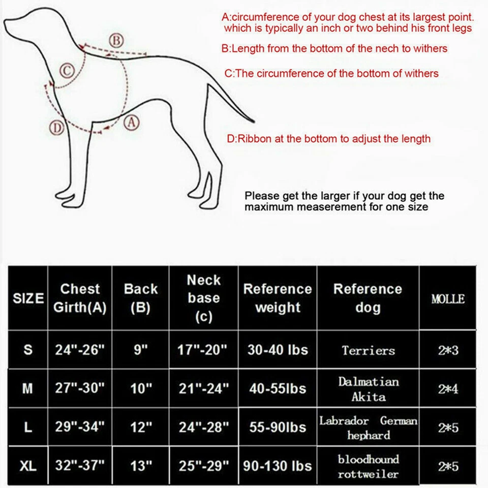 Chaleco táctico para perros EE. UU. arnés militar para perros de trabajo con mango grande sin tirar Foto 3 de 4