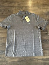 Tommy Bahama Coal Stripe Short Sleeve Polo Shirt ST226446RS Men's Size Small NWT