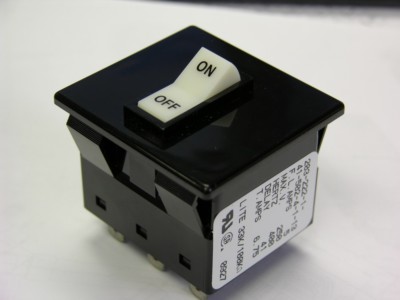 Sensata Airpax 203-222-1-502-4-1-13 5A 3 Pole Illuminated Rocker Circuit Breaker