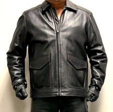 Columbia Sportswear Dark Brown Leather Bomber Jacket size XL