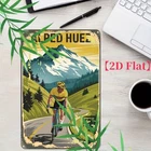 Vintage Alpe d'Huez Cycling Race Tin Metal Signs Home Décor 8x12