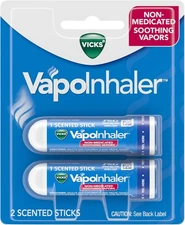 Vicks VapoInhaler, On-the-Go Portable Nasal Inhaler, Non-Medicated, With Refresh