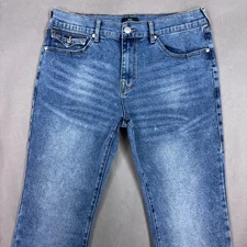 True Religion Jeans Mens 34x32 Blue Billy Bootcut Denim Pants Relaxed Stretch