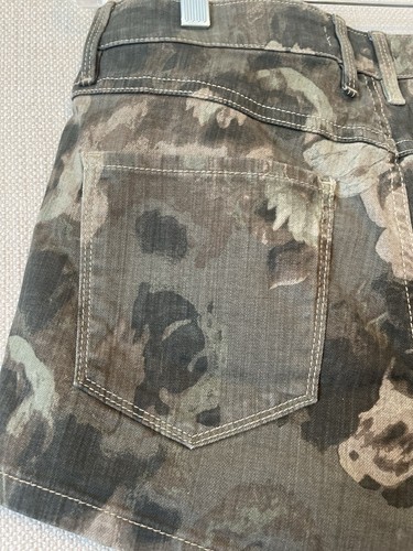 Vintage Guess Jean Shorts Women Size 30 (29x2.5) Green Floral Camo 1990s - Picture 4 of 13