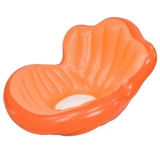 In The Swim Orange Salon Lounge Chair – Comfortable Inflatable Floating Chair