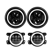 LX-LIGHT Dot Approved 7inch LED Headlights with White DRL/Amber Turn Signal ...