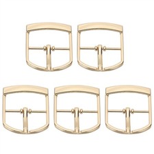 5 Pcs 1 Inch Adjustable Single Prong Buckle Belt Buckle, Gold Tone