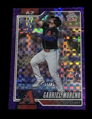 2026 Topps Chrome Gabriel Moreno Purple Xfractor Refractor /75 #92 Dbacks