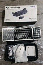 Foldable Keyboard and Mouse, Samsers Folding Bluetooth Keyboard Combo, 2.4G ...