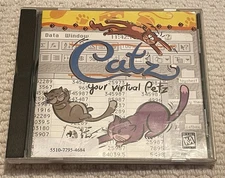 Catz Your Virtual Petz Windows CD Rom Game Complete Vintage Screen Pet Retro Cat