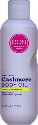 eos Cashmere Oil Vanilla 24 Hour Moisture Plant Based Squalane to Soothe Soften