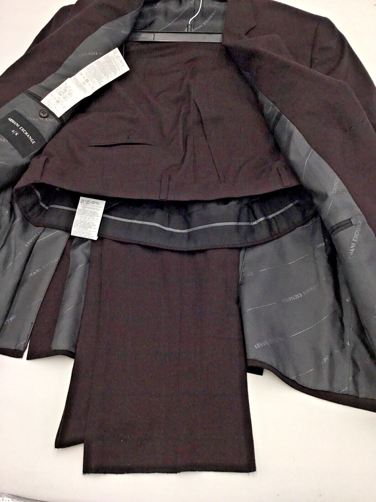 Armani Exchange Men'S  Slim-Fit Superfine Wool Suit, Burgundy, 48 LONG  42W image 3