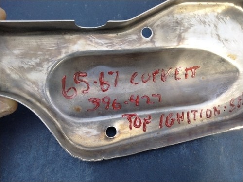 65/67 corvette 396 427 chrome top ignition shield cover GM 425 390 400 435 - Picture 14 of 18