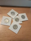 (5) 1940's Washington Quarters 90% Silver Content Circulated
