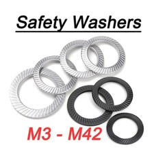Safety Washers Genuine Type S Serrated Locking Spring Disc Washer M2.5 - M42