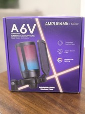FIFINE Ampligame A6V USB Gaming Microphone RGB Tap-to-Mute Detachable Pop Filter