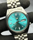 Vintage Seiko-5 (Light blue) Automatic Japanese Men's Watch(Day/Date)
