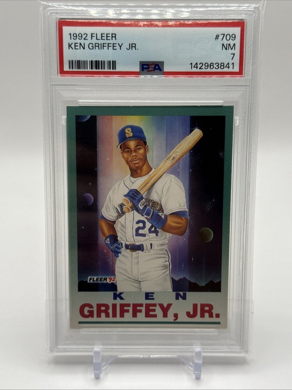 1992 FLEER #709 KEN GRIFFEY JR. PSA 7 Pop 122