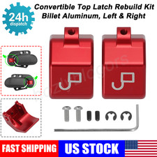 For 1990-2005 Mazda Miata Convertible Soft Top Roof Latch Lock Set Red Aluminum For 1990-2005 Mazda Miata Convertible Soft Top Roof Latch Lock Set Red Aluminum