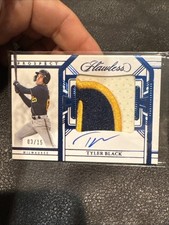 2024 Panini Flawless TYLER BLACK Prospect 3 Color PATCH SAPPHIRE AUTO /15 SP