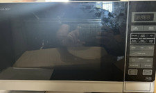 Sharp Countertop Microwave 20L 800W Silver/Black Digital Display Defrost