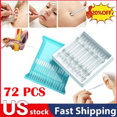 72Pcs Disposable Silicone Ear Wax Remover Sticky S/L Ear Pick Cleaner Tool