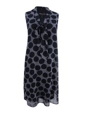 Connected Women's Tie-Neck Shift Dress (8, Black) 888815514543