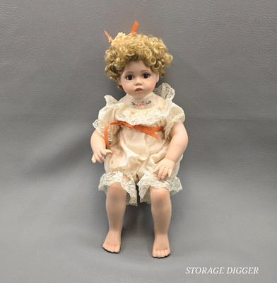 Vintage 1992 Georgetown Collection Peaches & Cream Sitting Doll by Ann Timmerman