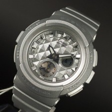 MINT Casio Baby-G BGA-195-8ADR Silver Studs D...