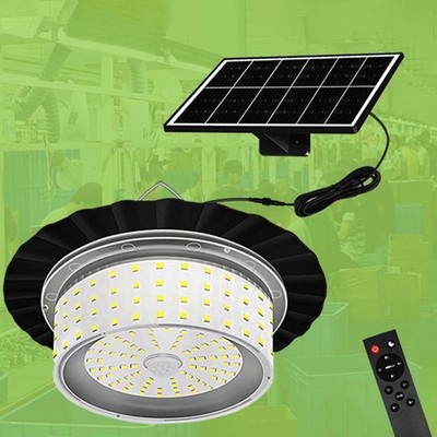Solar Schuppenleuchte mit 244 LED heller Beleuchtung Bewegungsmelder Fernbedienu