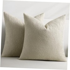 Throw Pillow Covers 24 x 24 Inch Set of 2 24" x 24" Pack of 2 Beige