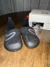 Nike Swoosh 1 TD Flyknit Infant Shoes Size 5C Black FB3244-003 Rare Color Way