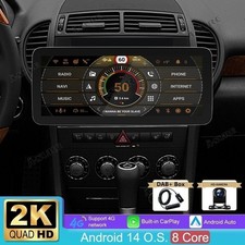 12" Android 15 IPS Autoradio Carplay DAB+ Kam F&uuml;r Mercedes Benz SLK R171 2004-10