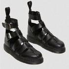 Dr Martens Geraldo Leather Gladiator Closed Toe Chunky Strap Sandals Black 6