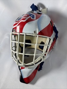 Itech Goalie Mask USA Red White Blue Not HECC Certified Great for Display