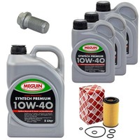 MotoröL Filter Set SAE 10W-40 Meguin 8 Liter + Schraube FüR Mercedes S-Klasse