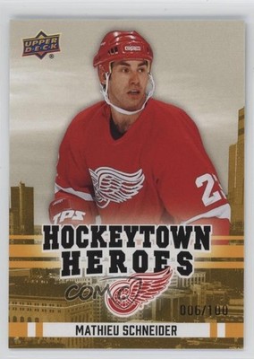 2025 Detroit Red Wings Centennial Hockeytown Heroes /100 Mathieu Schneider a4c