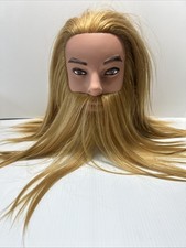 Mannequin Barber Training Head Male Long Hair Beard 10 Cosmetology Practice